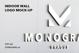 Indoor Wall Logo Mockup Badge 3d By Printpixel On Creativemarket Logo Mockup Wall Logo Free Logo Mockup