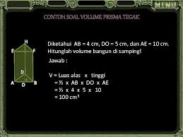 Surface area of the hexagonal prism. Media Pembelajaran Volume Prisma Tegak Dan Limas Oleh