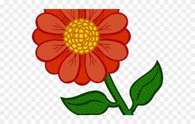 Download Red Flower Clipart Colored Flower Zinnia Clipart Png Download 4053005 Pinclipart