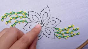 Hand Embroidery Amazing Flower Design 16 With Super Easy Stitch For Dress In 2020 Flower Embroidery Designs Basic Hand Embroidery Stitches Hand Embroidery