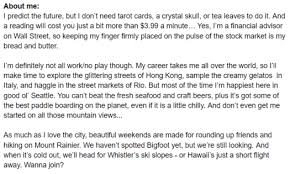 Skip the part where you panic and text your friends begging for ideas on what to write about your cheesy selfie. 8 Irresistible Dating Profile Examples For Men