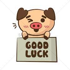 For cartoon turtle names, the obvious choice was to find some good ones from teenage mutant ninja turtles. Cartoon Pig Holding Good Luck Board Vector Image 1955533 Stockunlimited