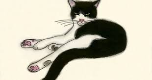 Black And White Tuxedo Cats For Sale Charcoal Drawing Tuxedo Cat Simon Black And By Matouenpeluche Tuxedo Cat Art Cat Art Print Cat Art Illustration