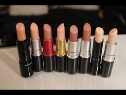 Mac sheen supreme swatches from left with flash: Mac Top 10 Nude Lipsticks Youtube