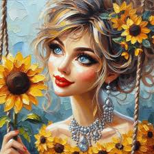 Creator: me Jackie Barrera Medium: acrylic base with added secret formula  to create the chalk fresco appearance. Title: Sunflower