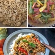 Season lightly with salt and pepper. 20 Minute Spicy Thai Basil Chicken Pad Gaprao Gai Simmer To Slimmer