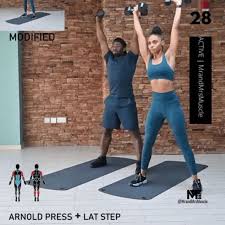 I can usually do more weight/reps with standard. Arnold Press And Lateral Step Exercise How To Workout Trainer By Skimble