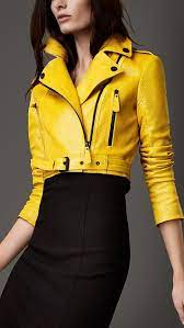 Burberry Iconic British Luxury Brand Est 1856 Leather Jackets Women Cropped Biker Jacket Leather Jacket Outfits