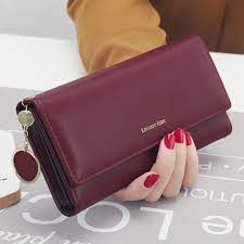 A designer wallet so nice, it folds twice! Luxury Brand Wallets Women Leather Wallets Female Long Coin Purses Ladies Money Credit Card Holders Large Capacity Clutch Bags Onshopdeals Com