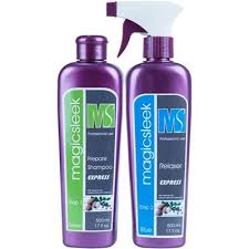 Magic Sleek 2 Step Express Hair Straightening Kit Half Liter 17 Oz Color Mid Atlantic