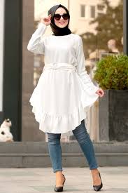 Nayla Collection Firfirli Ekru Tesettur Tunik 3596e Tesetturisland Com Tunik Moda Stilleri Moda Kiyafetler