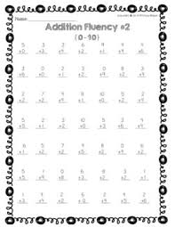 Addition Fluency Freebie Sums To 10 Math Facts Fluency Addition Math Fact Fluency Fluency