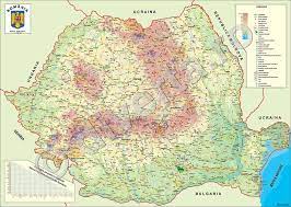 Aceasta harta va afiseaza in mod traseul si distanta dintre 2 localitati. Romania Harta De Perete Turistica 115x160cm Laminata Baghete Editie 2019