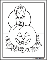 These free pumpkin coloring pages printable are also perfect to use as a pumpkin carving stencil. 72 Halloween Printable Coloring Pages Jack O Lanterns Spiders Bats