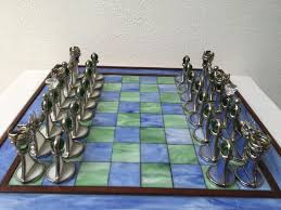 All wooden chess sets come from wood that has been aged and treated with olive oil. Decorative Stained Glass Chess Set Catawiki