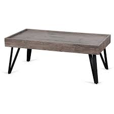 Gray Wooden Coffee Table With Hairpin Legs Kirklands Weathered gray coffee table | centsational style.