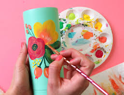 Hand Painted Waterbottles A Girl And A Glue Gun hand painted waterbottles a girl and