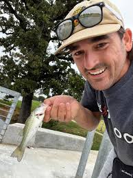 Fishing with small jigs at local pond