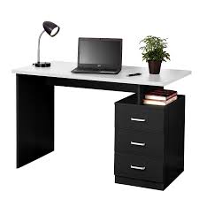 Corporate office design, especially executive's office needs careful planning and attention to detail. Fineboard Home Office Desk With 3 Drawers Black White Walmart Com Walmart Com