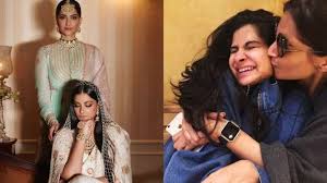 She is surrounded by her parents, her sister rhea kapoor, and a bunch of kids, perhaps gathered to celebrate her birthday. Sonam Kapoor Ahuja Poses With Newly Wed Sister Rhea Kapoor Karan Boolani Calls Her The Most Beautiful Bride Celebrities News India Tv