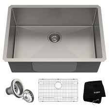 Maybe you would like to learn more about one of these? Kraus Standart Pro Undermount Kitchen Sink Single Bowl 28 In Stainless Steel Khu100 28 Rona