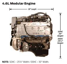 ford windsor and modular engine external dimensions