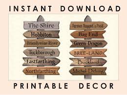 Shire Theme Decors Photo Booth Props Printable Wooden Etsy Wooden Arrow Sign Wooden Arrows Printable Decor