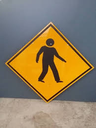 Special road sign board in malaysia. Signboard Pedestrian Crossing Wd 14 Hip Sticker