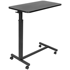 Mount It Mi 7987 Overbed Table With Wheels 24 H X 24 W X 16 D Black In 2020 Overbed Table Adjustable Height Table Hospital Table