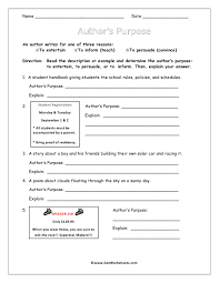 Author S Purpose Authors Purpose Author S Purpose Worksheet Kids Math Worksheets
