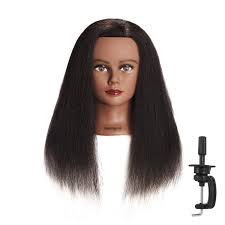 Fashion canvas head 23 black. Amazon Com Hairingrid Mannequin Head 16 100 Real Hair Hairdresser Cosmetology Mannequin Manikin Training Head Hair And Free Clamp Holder 16 Beauty