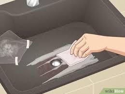 3 ways to clean a granite sink wikihow