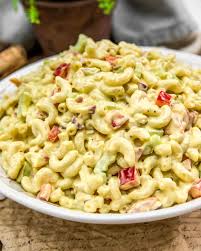 Rinse, then chop or rip the salad, peel and grate the carrots and chuck in large bowl. Vegan Amish Macaroni Salad Monkey And Me Kitchen Adventures