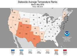 Warm weather extends consistently from april to october in new orleans. National Climate Report May 2018 National Centers For Environmental Information Ncei