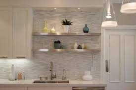 Ideas For Kitchen Sink With No Window Full Tile Backsplash And Display Shelves Modern Kitchen Backsplash Backsplash Designs White Kitchen Backsplash