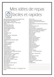 Exemples D Idees De Repas Faciles Et Rapides Repas Facile Et Rapide Idee Repas Facile Planificateur Repas