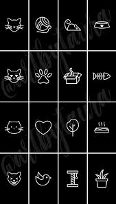 Black And White Icons For Instagram Bio Instagram Highlight Covers Black Highlight Covers Cat Highlight Covers Instagram Stories Black Cat Icons Cat Icon Black Highlights Instagram Icons