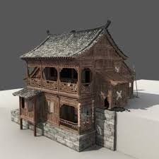 Ashell81 S Profile House 3d Model China Architecture Wooden House