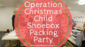 Last year we shared some details about what we pack in those shoeboxes in operation christmas … Operation Christmas Child Shoebox Packing Party The House That Never Slumbers