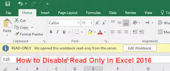 I am running excel on winows10 and yesterday all my excel files started to show as 'read only', and i had a 'sharing violation' message when i tried to save files under new names. How To Disable Read Only In Excel 2017 2016 2013 2010