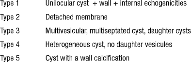 And type iv has peripheral or diffuse distribution of coarse echoes in a complex. Gharbi Classification Of Hydatid Cysts Gharbi Radiological Characteristics Download Table
