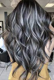 Blonde Highlights On Dark Brunette Base Long Hair Gray Hair Highlights Hair Styles Silver Hair Color