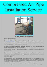 compressed air pipe installation service