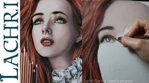 Drawing skin is never easy especially when it comes to colored pencils. Realistic Colored Pencil Portrait Tutorial Speed Drawing W Lachri Youtube
