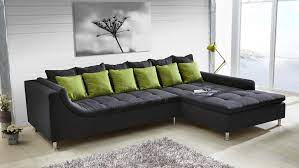 Stately and handsome, this comfortable collection offers rich, leather seating, optimal support, and exquisitely crafted detailing. Ecksofa Montego Stoff Dunkelgrau Mit Kissen 326x213 Cm