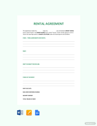 Free Rental Agreement Template Word Doc Google Docs Apple Mac Pages In 2020 Rental Agreement Templates Word Doc Free Rentals