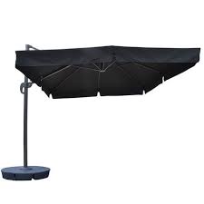 Black And White Outdoor Umbrella Walmart Island Umbrella Santorini Ii 10 Ft Square W Valance Black Sunbrella Acrylic Cantilever Umbrella Black Cantilever Umbrella Santorini Outdoor Umbrella