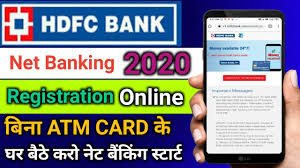 Hdfc Bank Net Banking Password Generation Online Without Atm Card Hdfc Bank Net Banking Registration Youtube