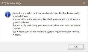 Opengl Message Xp11 50 Former Beta Discussion X Plane Org Forum