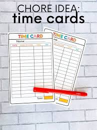 Did you know that we have over 500 printable christmas cards on gotfreecards.com? Chore List Idea Printable Time Card